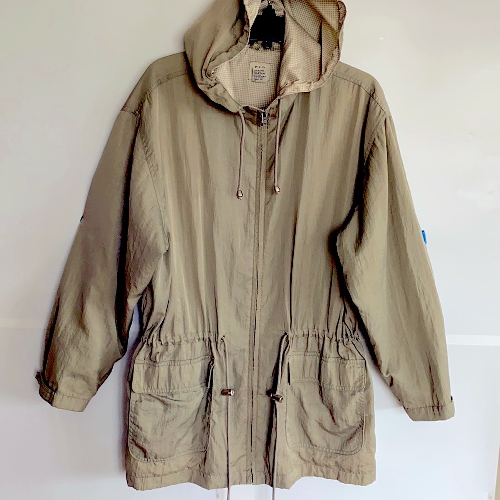 GAP HOODED JACKET WITH CINCH WAIST